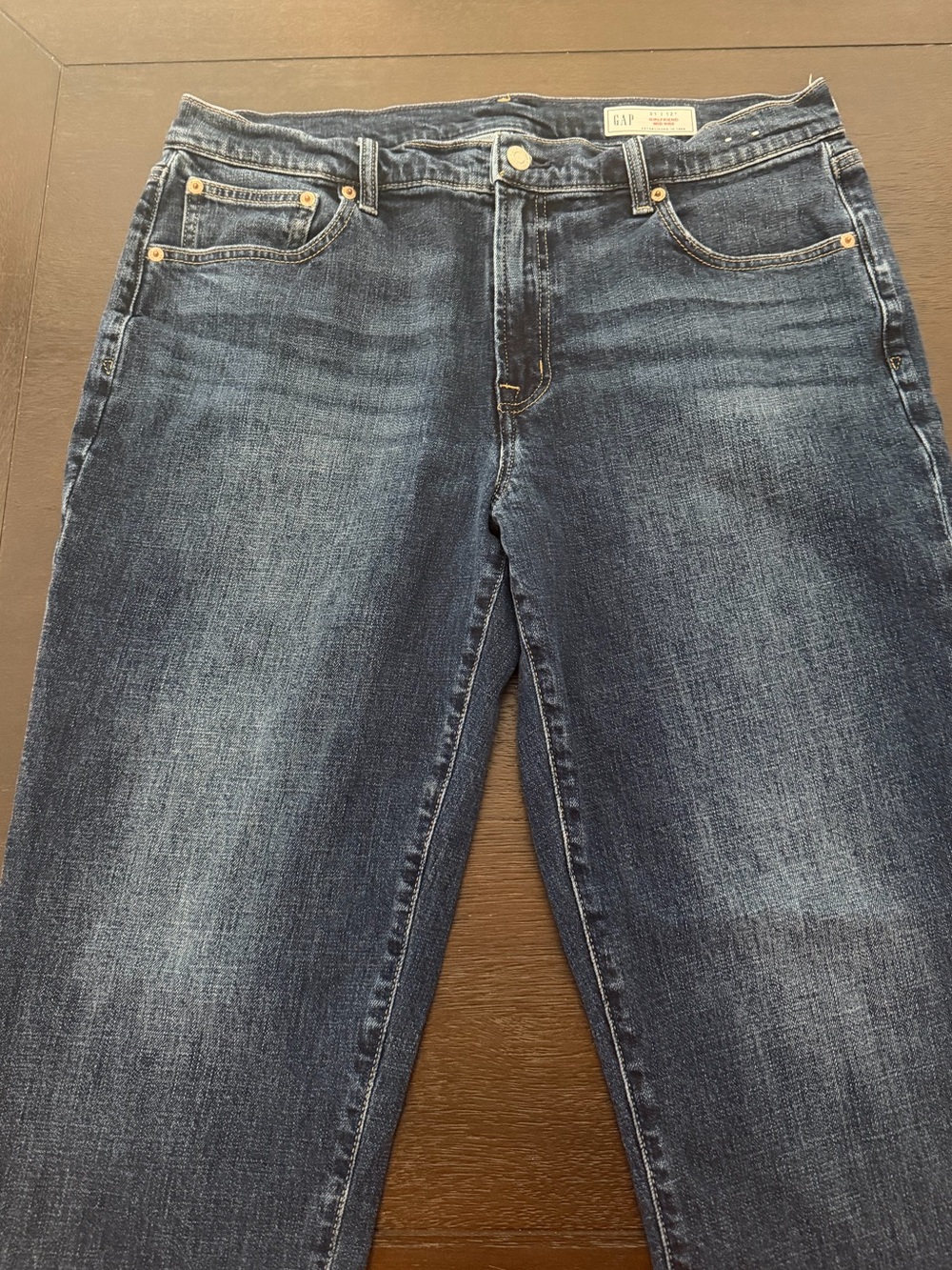 GAP Medium Dark Blue Straight Leg Jeans